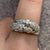 Diamond Chunky Band Ring 18ct 18k White Gold - Size Q