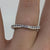 Diamond Wave Unique Minimal Chic Ring 9ct 9K White Gold - Size L