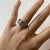 Diamond Cluster Band Ring 9ct 9K White Gold - Size L