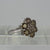 Colour Change Chrysoberyl Cluster Daisy Ring 9ct 9k White Gold - Size M 1/2