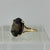 Smoky Quartz Retro Cocktail Ring 9ct 9k Yellow Gold - Size N