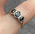 Sapphire Trilogy Diamond .14ct Accent Ring 9ct 9k Yellow Gold - Size N