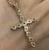 Diamond Illusion Set Cross Crucifix Twist Pendant 9ct 9k Yellow Gold