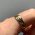 Greek Key Crossover Cubic Zirconia Accents Ring 14ct 14K Yellow Gold - Size R