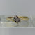 Diamond .10 Two Stone Bypass Twist Ring 9ct 9k Yellow Gold - Size Q