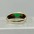 Lab Emerald Flush Set Gypsy Ring 9ct 9k Yellow Gold - Size O