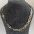 Two Tone Gold Unique Link Necklace 9ct 9k Yellow White Gold - 16" Inches