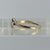 Diamond Platinum Twist Style Ring 9ct 9k Yellow Gold  - Size M