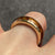 Amber Band Ring 9ct 9k Yellow Gold - Size N