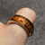 Amber Chunky Band Ring 9ct 9k Yellow Gold - Size W