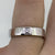 Diamond Solitaire Thick Band Wedding Ring 18ct 18k White Gold - Size J 1/2