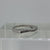 Diamond Wave Unique Minimal Chic Ring 9ct 9K White Gold - Size L