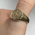 Queens Royal Regiment Military Signet Ring 9ct 9k Yellow Gold  - Size Y