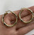 Tri-Colour Rope Twist Hoop Earrings 9ct 9k Yellow Rose White Gold