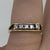 Retro Diamond 5 Stone Square Shoulder Ring 18ct 18k Yellow Gold - Size K