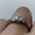 Contemporary Diamond Trilogy .25ct Bezel Set Ring 18ct 18k White Gold - Size N