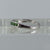 Green Tsavorite Garnet Channel Set Wave Ring 9ct 9k White Gold  - Size P