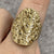 Gold Floral Daisy Design Disc Ring 9ct 9k Yellow Gold - P