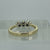 Three Stone Trilogy CZ Ring 9ct 9k Yellow Gold  - Size J