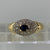 Sapphire & Diamond .50ct Cluster Ring 18ct 18k Yellow Gold - Size L