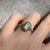 Abalone Mother of Pearl With Diamond Accents Ring 9ct 9k Yellow Gold  - Size O