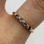 Iolite & Diamond Bar Set Band Ring 9ct 9k Yellow Gold - Size P