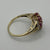 Ruby & Diamond Cluster Ring 9ct 9k Yellow Gold - Size P