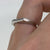 Diamond Wave Unique Minimal Chic Ring 9ct 9K White Gold - Size L