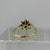 Garnet Cluster Daisy Ring 9ct 9K Yellow Gold - Size N 1/2