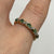 Emerald & Diamond Twist Band Ring 9ct 9k Yellow Gold - Size P