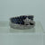 Diamond .75ct & Sapphire Shooting Star Ring 18ct 18k White Gold  - Size N 1/2