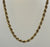 Rope Twist Chain Necklace 9ct 9k Yellow Gold - 18" Inches