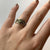 Peridot Ornate Bezel Set Patterned Band Ring 9ct 9k Yellow Gold - Size L