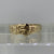 Fancy Detailed Buckle Belt Ring 9ct 9k Yellow Gold - Size M 1/2