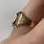 American 1933 'GC' Class Collage Pinky Ring 10ct 10k Yellow Gold - Size J 1/2