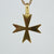 Blue Maltese Cross Pendant 18ct 18k Yellow Gold