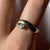 Diamond Curved Horus Eye Two Tone Gold Bespoke Ring 18ct 18k Gold - Size Q 1/2