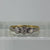 Antique Diamond .13ct Platinum Set Trilogy Ring 18ct 18k Yellow Gold - Size N