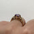 Amethyst Solitaire Shoulder Detail Ring 9ct 9k Yellow Gold  - Size M