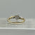 Diamond .05ct Solitaire Two Tone Twist Ring 9ct 9k Yellow Gold - Size L