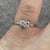 Pink CZ Heart Cut Out Ring 9ct 9k White Gold - Size H