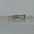 Antique Three Stone Diamond Palladium Set Ring 9ct 9k Yellow Gold - Size L 1/2