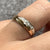 Diamond Russian Wedding Band Style 3 Tone Ring 9ct Yellow Gold - Size L