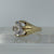 Gypsy Ring With Large Cubic Zirconia 9ct 9k Yellow Gold - Size S