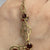 Fancy Filigree Garnet Dress Chain Necklace 9ct 9k Yellow Gold - 16" Inches