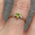 Peridot Heart Cut Solitaire Ring 9ct 9k Yellow Gold - Size N