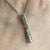 Diamond .10ct Drop Bar Pendant 9ct 9k White Gold