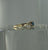 Blue Topaz & Diamond Heart Cut Twist Ring 9ct 9k Yellow Gold - Size M