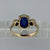 Antique Synthetic Sapphire & Diamond Ring 18ct 18k Yellow Gold - Size Q