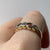 Blue Topaz & Amethyst Band Stacking Ring 9ct 9K Yellow Gold - Size P